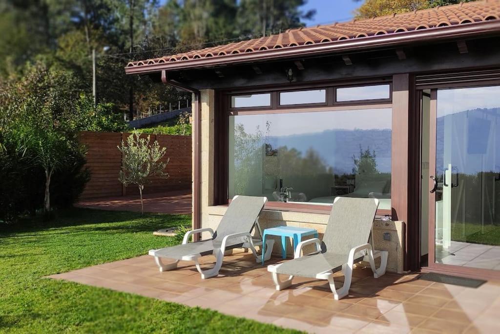 Casa Nueva De Vigo Rural Mos Con Jacuzzi Y Chimenea Para Escapada Romantica Bagian luar foto